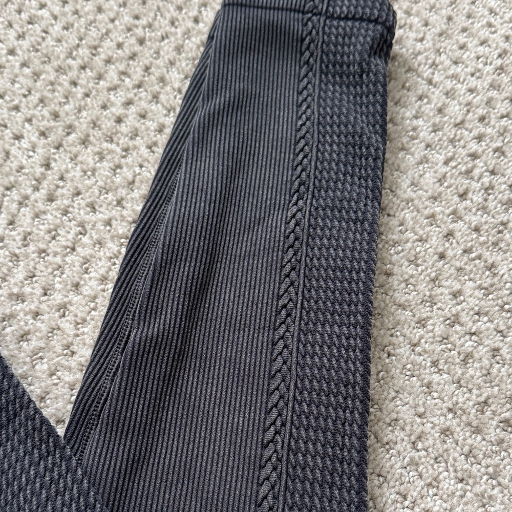 Aerie Dark Gray Ribbed Leggings - Picture 3 of 7